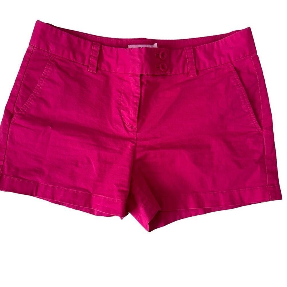 Women's Vineyard Vines Chino Shorts Pink with Whale Logo Size 2 Preppy Barbie